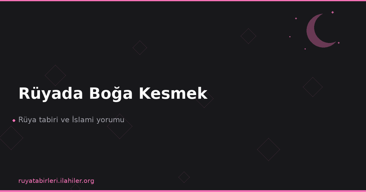 Rüyada Boğa Kesmek