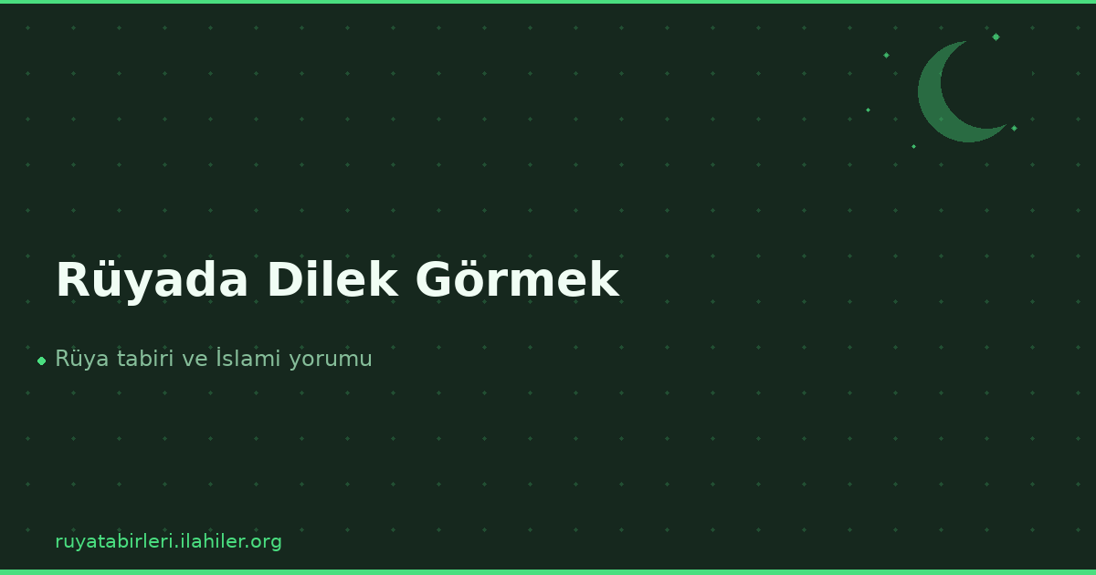 Rüyada Dilek Görmek