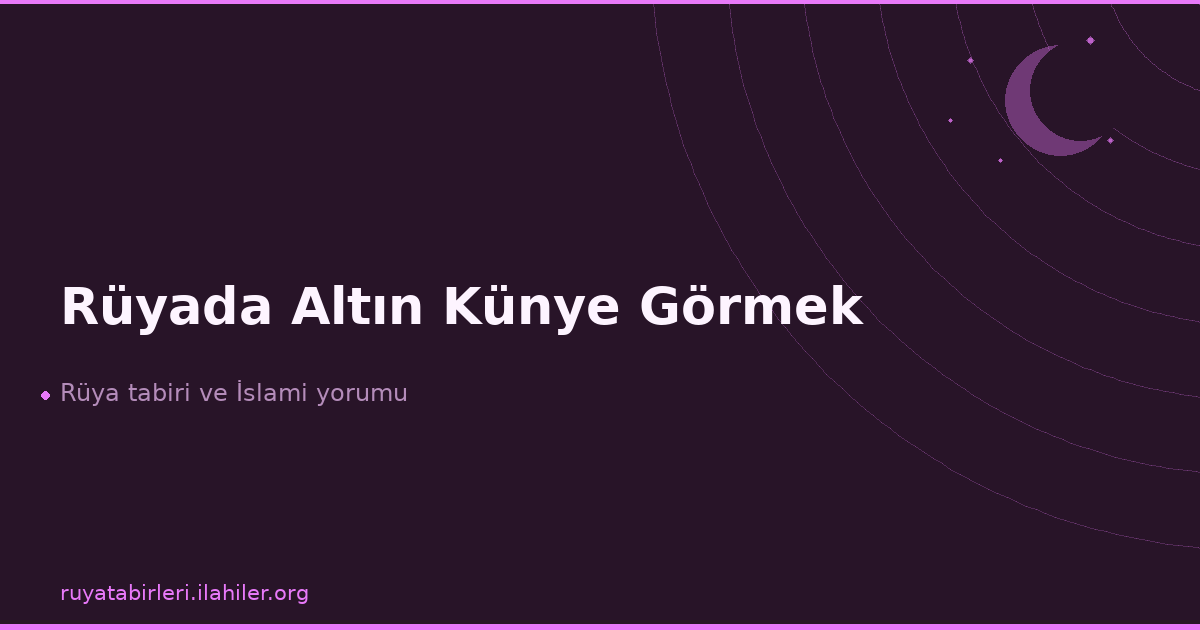 Rüyada Altın Künye Görmek