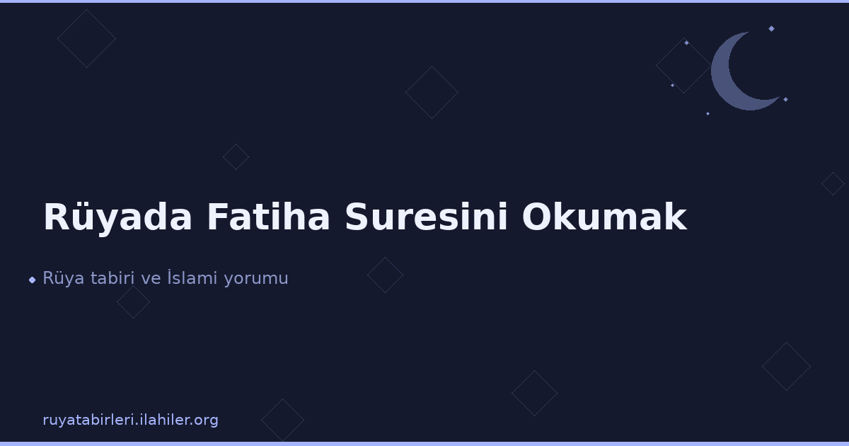 Rüyada Fatiha Suresini Okumak