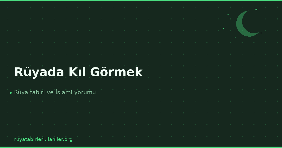 Rüyada Kıl Görmek