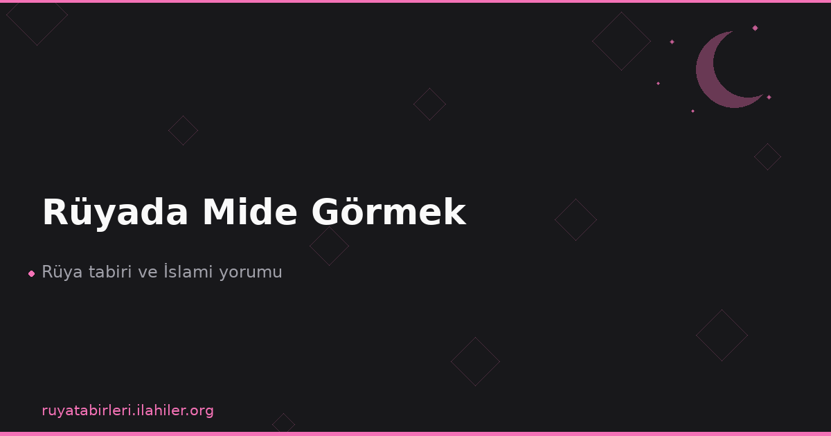 Rüyada Mide Görmek