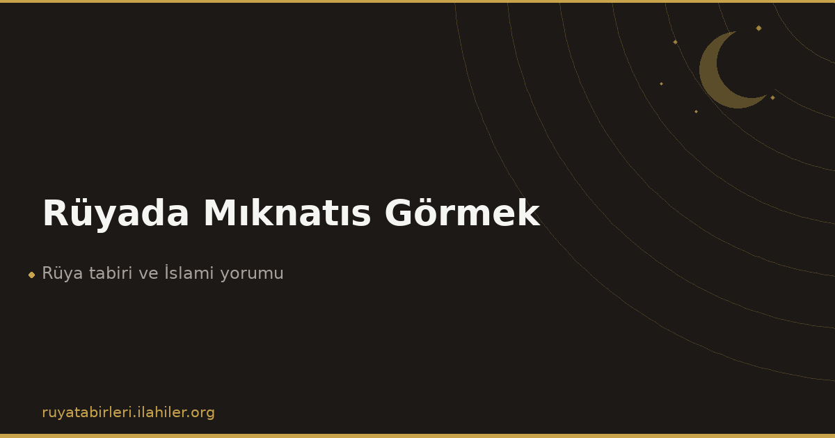 Rüyada Mıknatıs Görmek