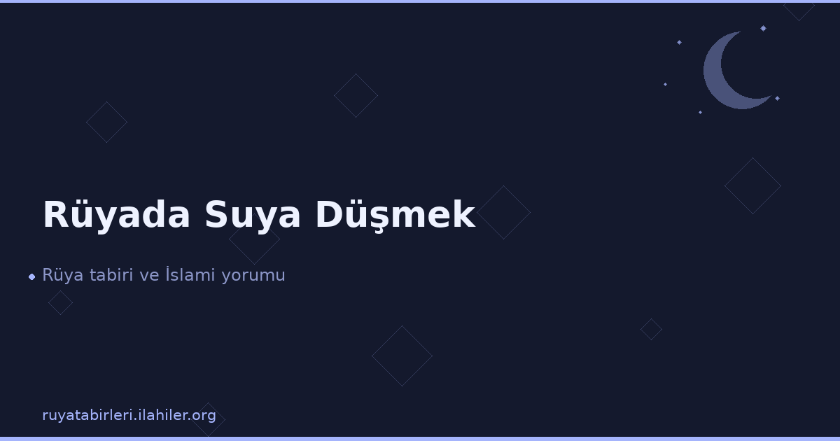 Rüyada Suya Düşmek