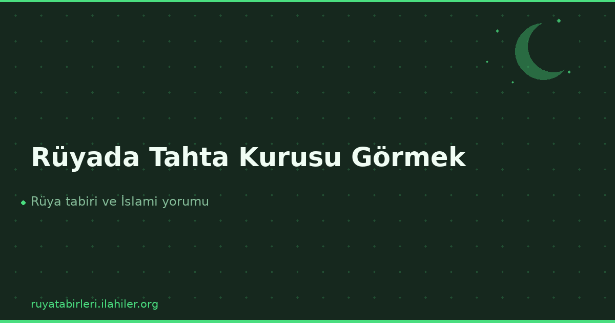 Rüyada Tahta Kurusu Görmek