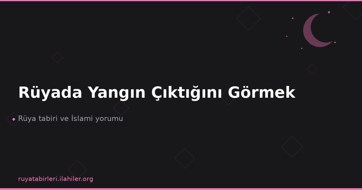 Rüyada Yangın Çıktığını Görmek