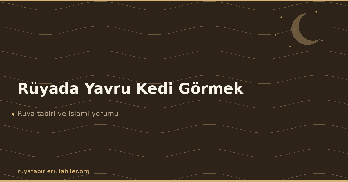 Rüyada Yavru Kedi Görmek