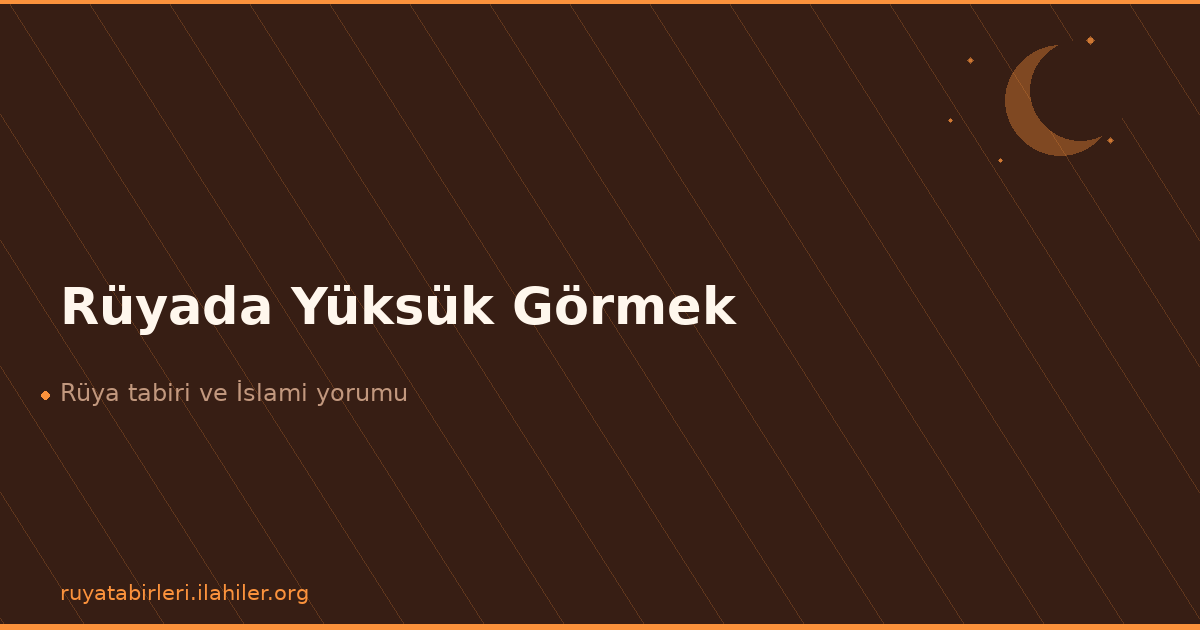 Rüyada Yüksük Görmek