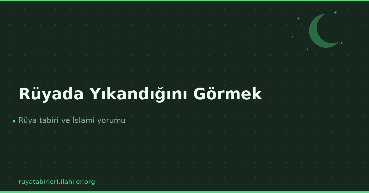 Rüyada Yıkandığını Görmek