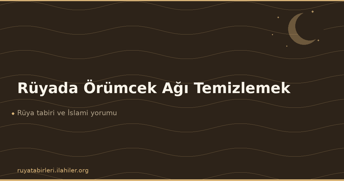 Rüyada Örümcek Ağı Temizlemek